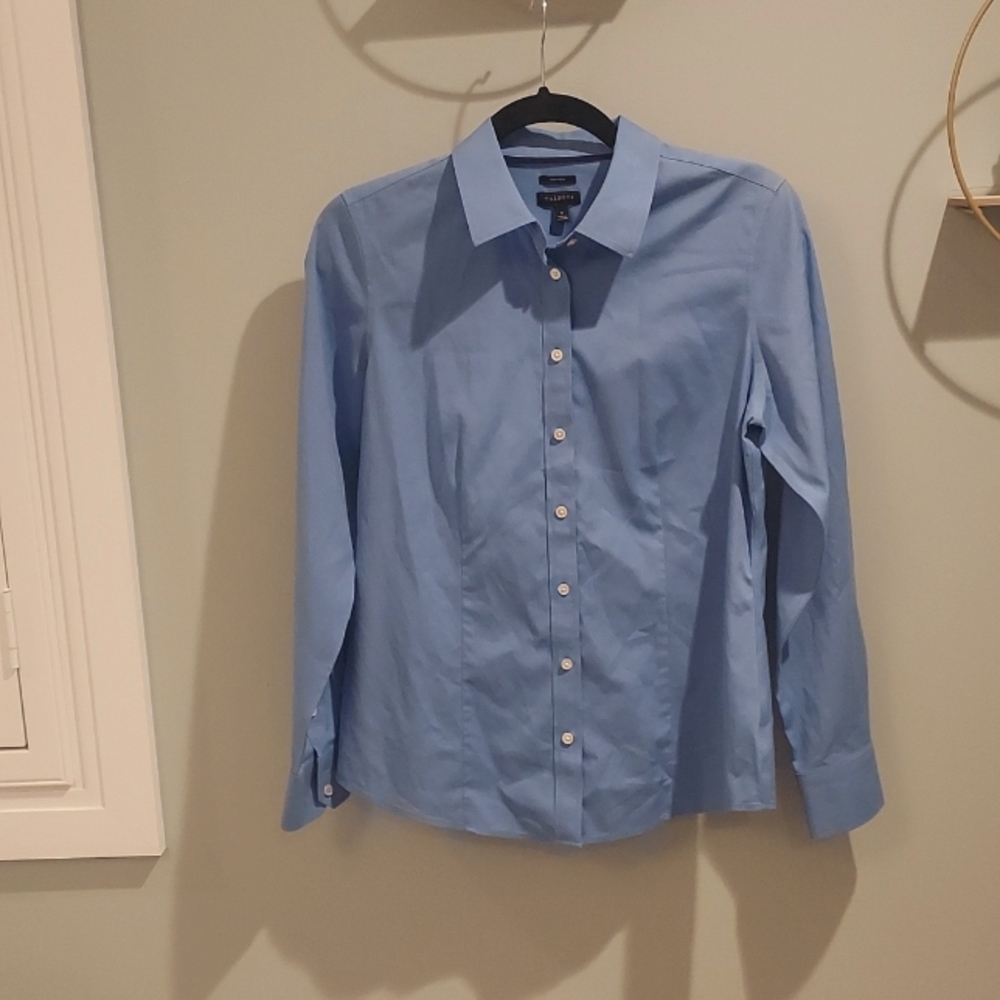 Talbots blue button down shirt. Size 2